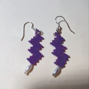 Handcrafted beaded earrings